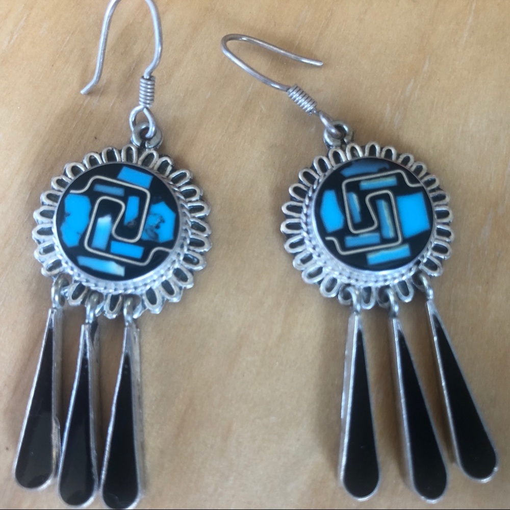 📌 .925 Turquoise silver earrings